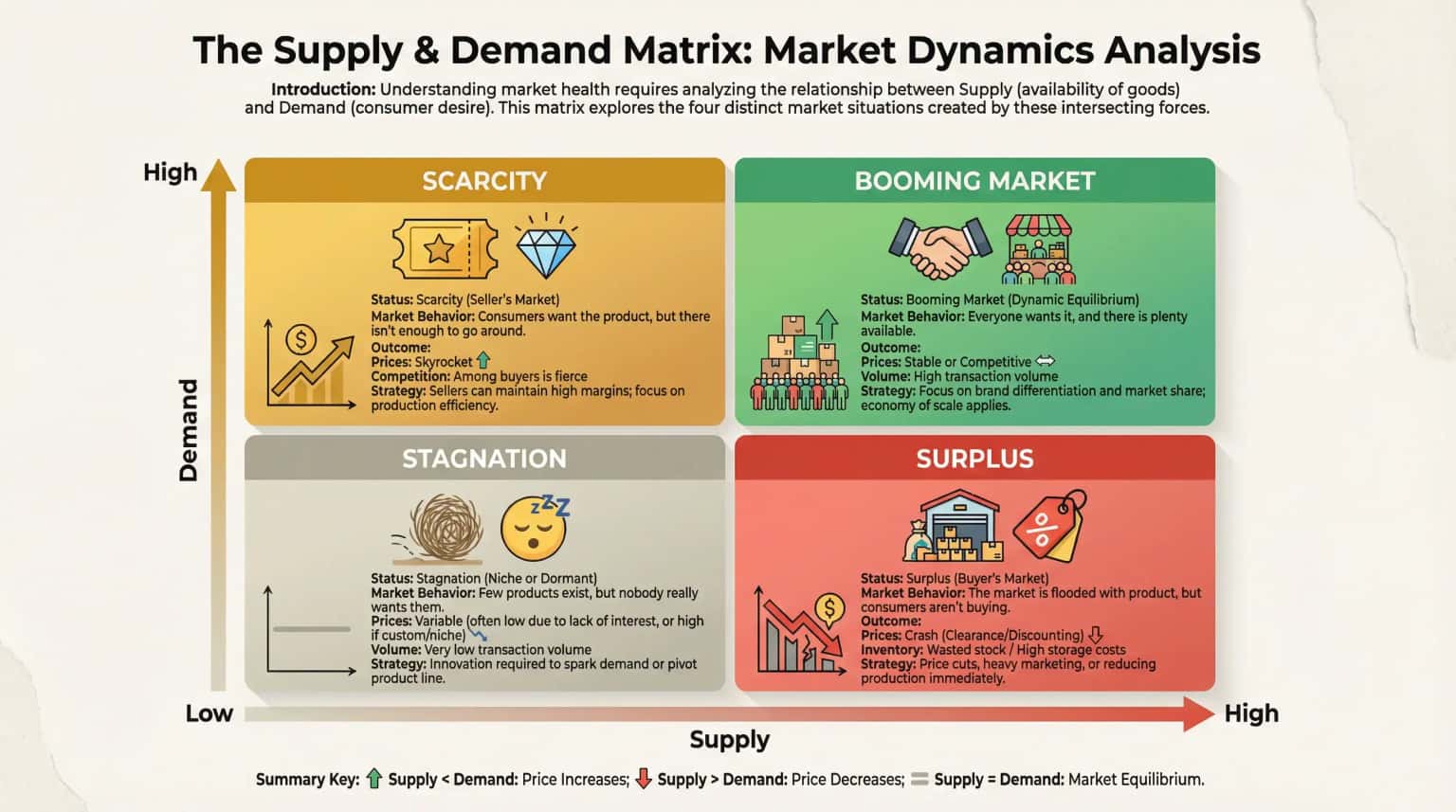 Quadrant chart for priority matrix and strategic analysis visualization